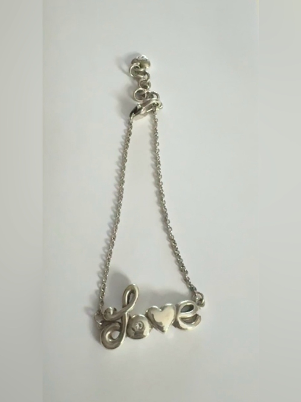 Brighton βLove' Script Heart Bracelet - Silver